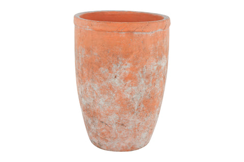 Sersi Antiqued Face Concrete Vase Terracotta 30 x 22 x 22cm