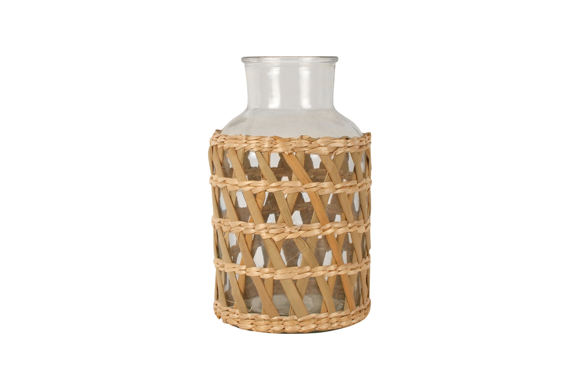 30cm Archi Seagrass Woven Vase