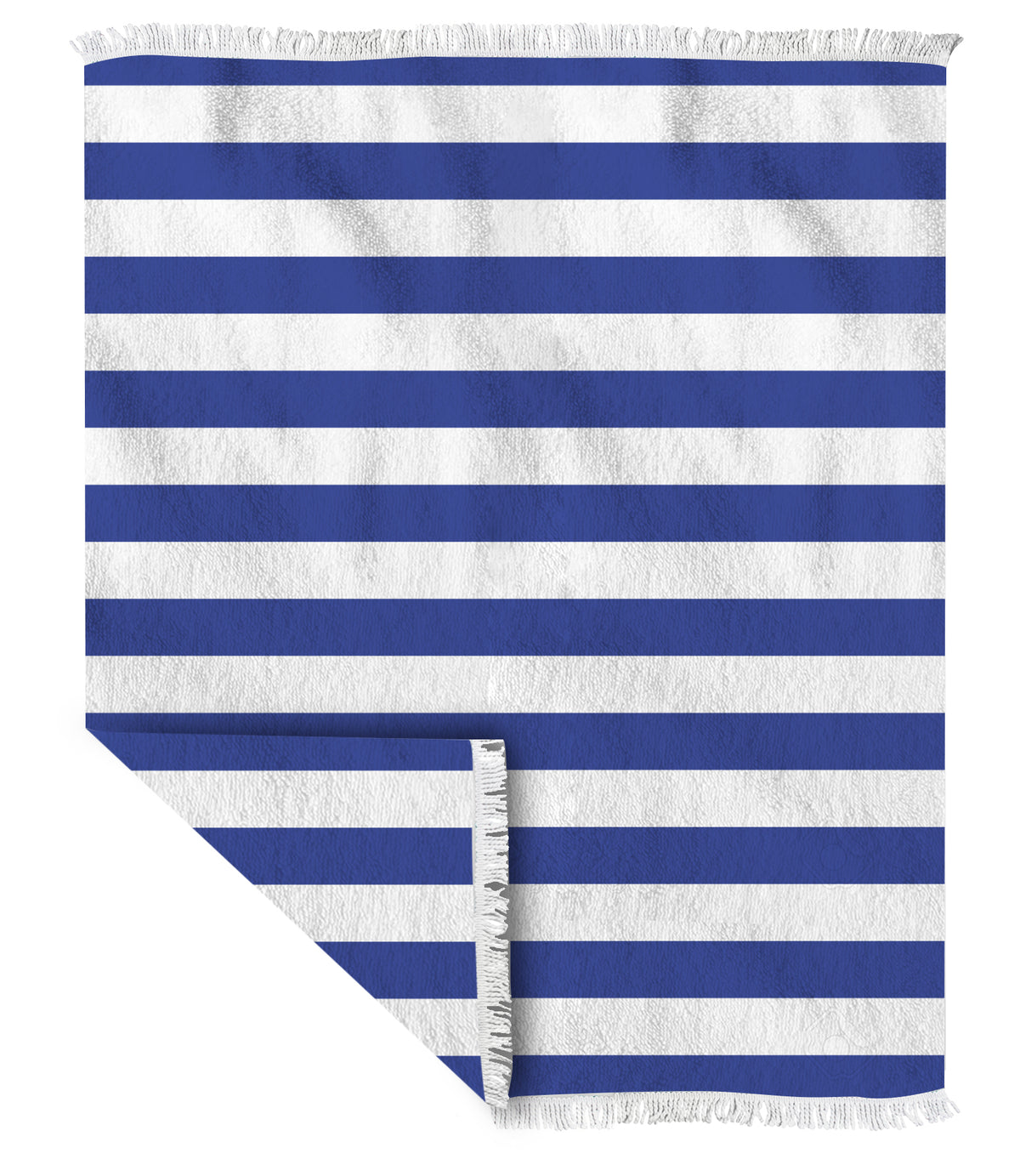Jumbo Beach Towel 180 x 150cm - Navy Blue & White Stripe