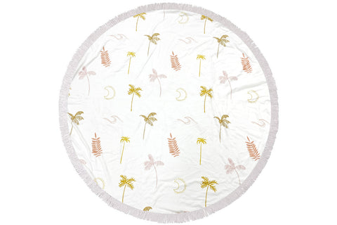 Round Coco And Waves Beach Towel 150cm