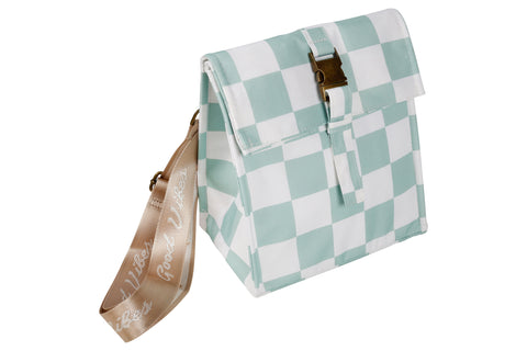 Insulated Lunch Bag (24 x 21 x 15cm) - Sage Check