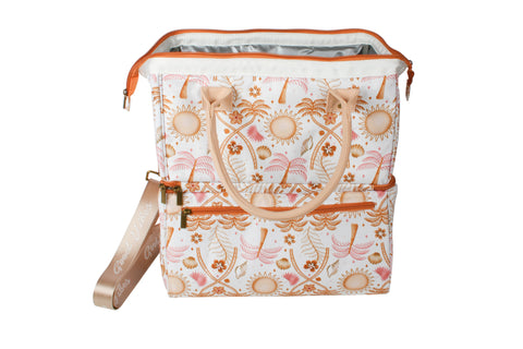 Insulated Picnic Cooler Bag - Moroccan Palm