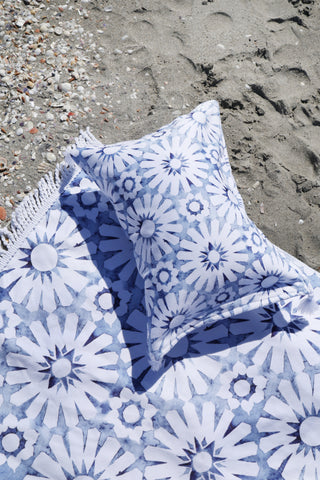 Inflatable Beach Pillow 42 x 29.5cm - Indigo Waters