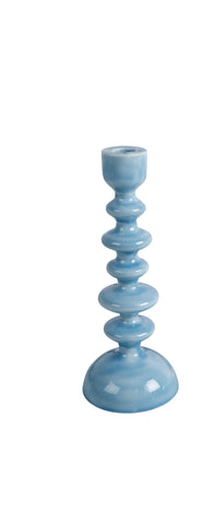SKY BLUE TAPERED CANDLE HOLDER