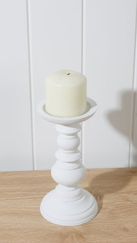 Kelli Candle Holder White 20.5 x 11 x 11cm