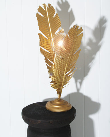 Basha Palm Iron Table Lamp