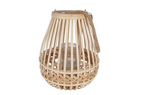 Johan Lantern With Glass Candle Holder Natural