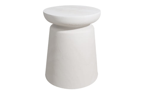 White Paulownia Wood Stool / Side Table / Planter Stand, 40 x 32 x 32cm