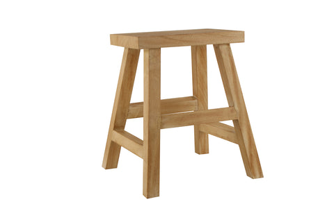Natural Wooden Stool / Side Table, 45 x 35 x 22cm