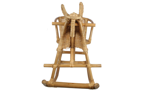 Natural Rattan Rocking Horse Chair, 95 x 56 x 36cm