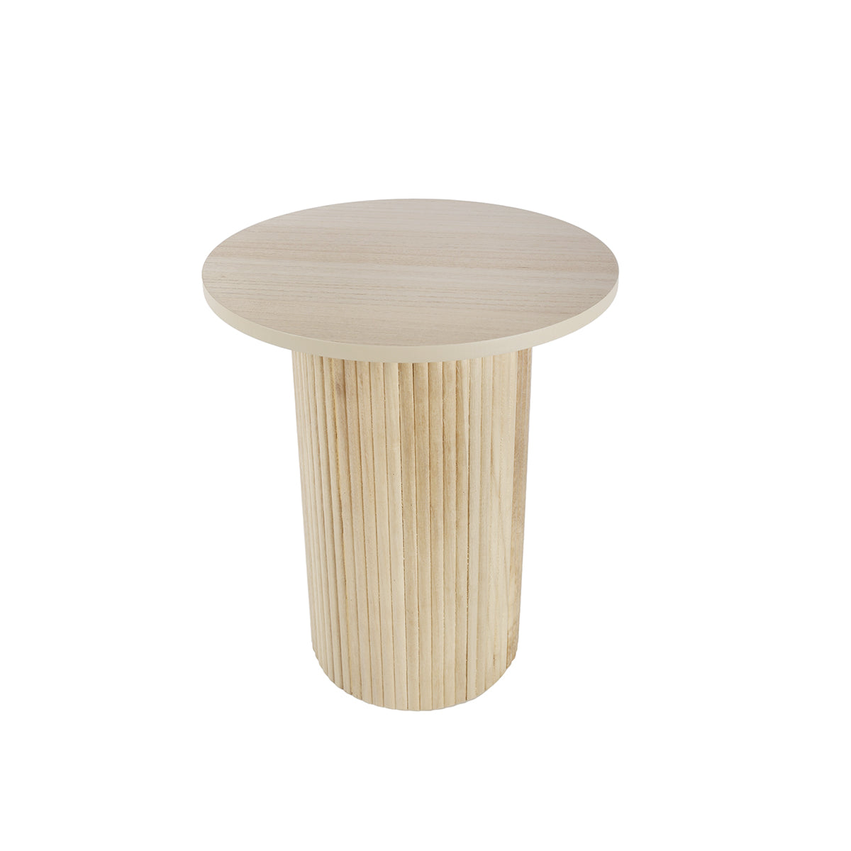 Aimee Fluted Side Table Natural
 50 x 40 x 40 cm
