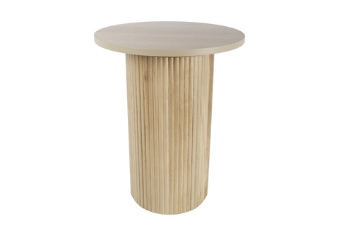 Aimee Fluted Side Table Natural
 50 x 40 x 40 cm