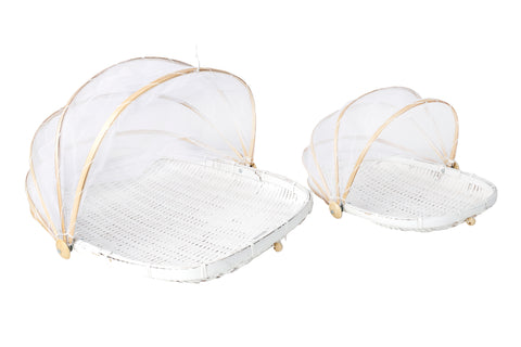 Bahar Set Of 2 Retractable Food Cover Bamboo