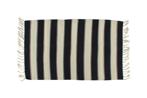 Zian Striped Cotton Rug 90 x 60 cm