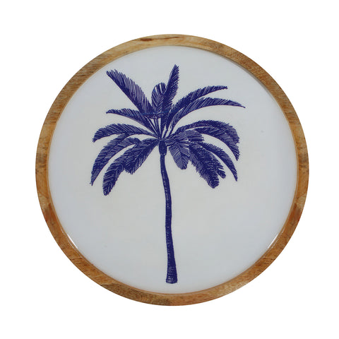 Belize Blue Palm Plate 30cm