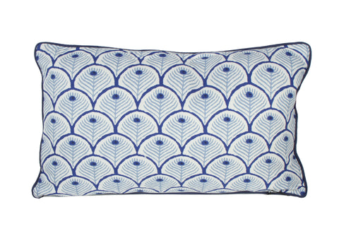 Holmes Reverse Print Cotton Fild Cushion With Piping 50 x 30cm