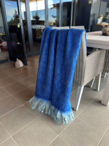 Hamza Faux Mohair Throw With Fringing