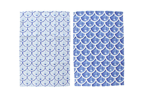 Holmes Cotton Pattern Tea Towel Reverse Print 2Pck