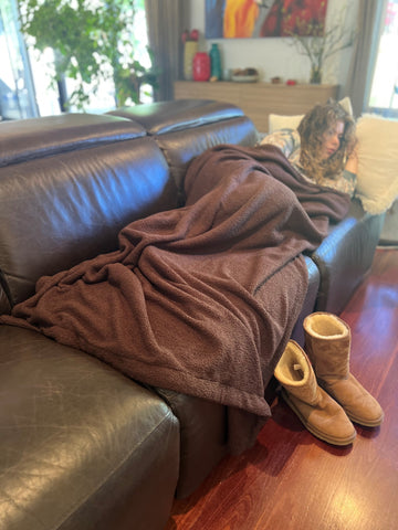 Selena Boucle Blanket Coffee