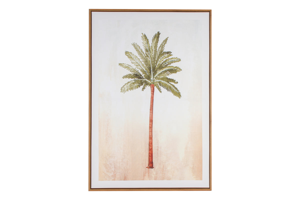 St Barts Watercolour Palm Canvas 90 x 60cm