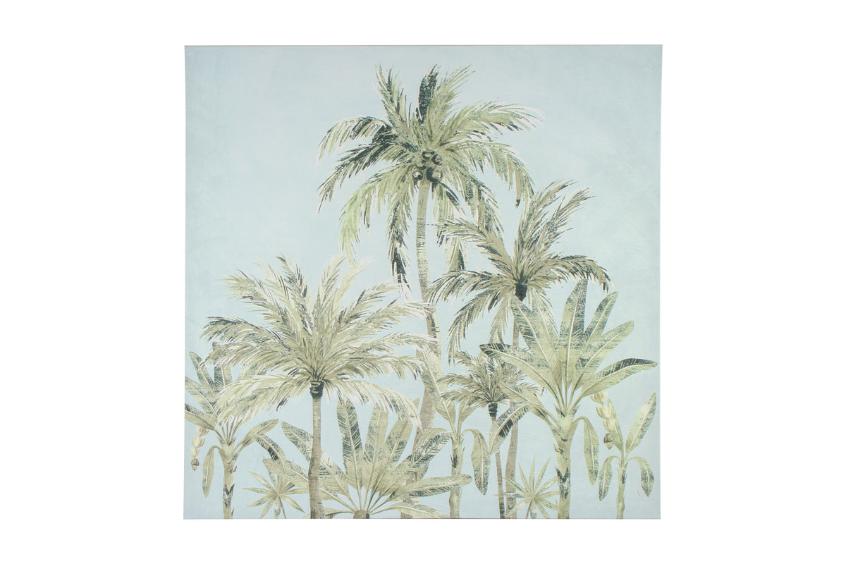 Belle Palm Paradise Print Stretched Canvas 80 x 80cm