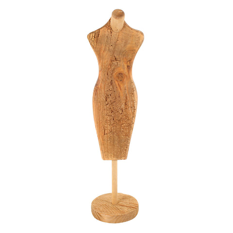 Calix Natural Wood Mannequin Jewellery Holder 43 x 11 x 10 cm