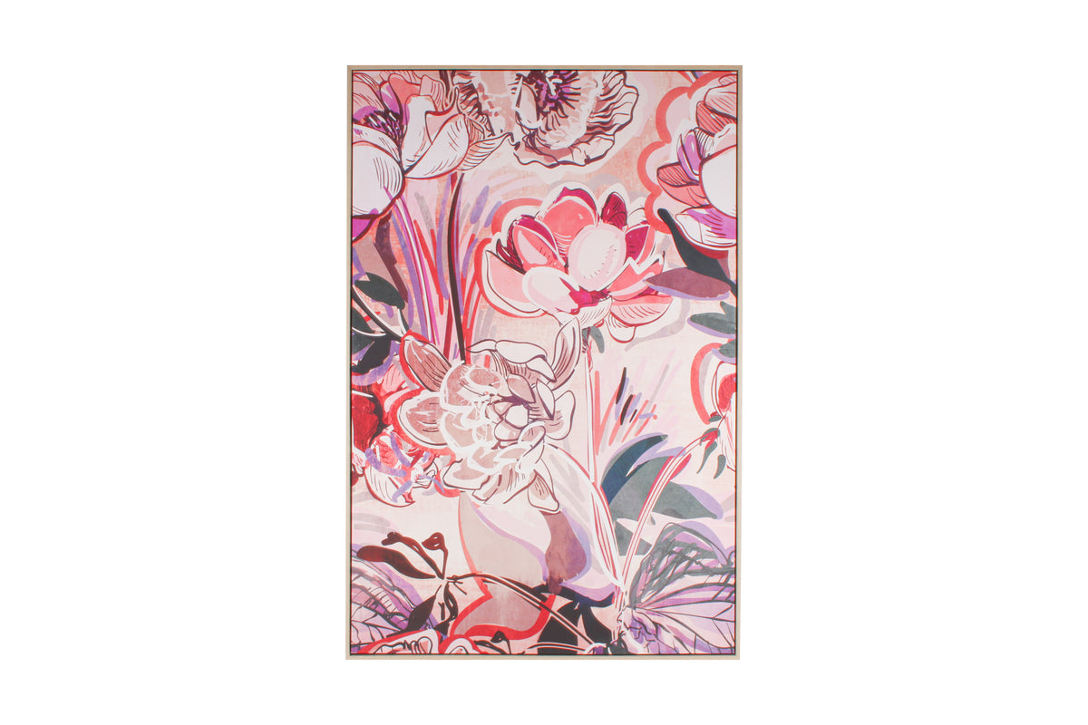 Rina Lotus Bloom Framed Canvas 120 x 80cm
