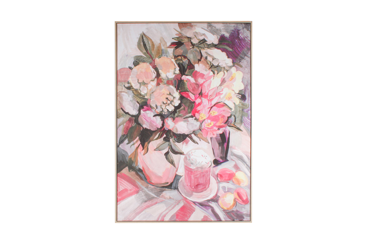 Clarence Breakfast Bouquet Canvas Framed 120 x 80cm