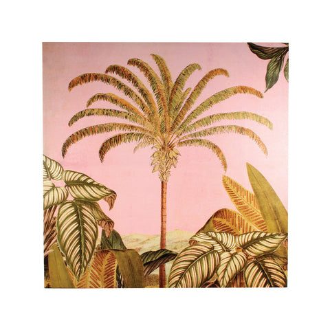 Bora Antique Palm Print Canvas 90 x 90 cm