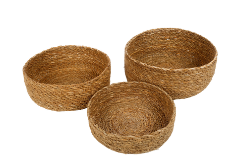 Chaka Set Of 3 Seagrass Baskets