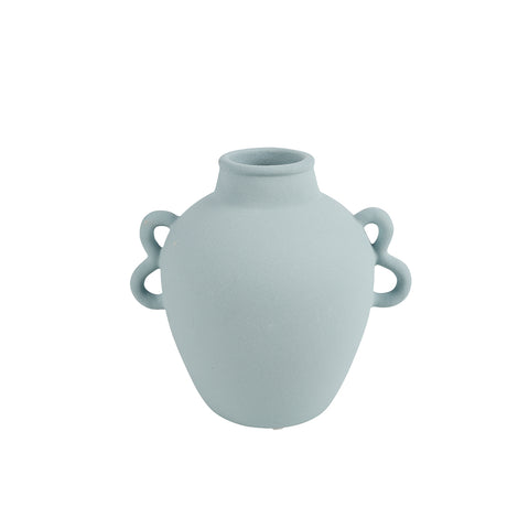 Ollie Stoneware Vase Blue 18 x 14 x 14cm