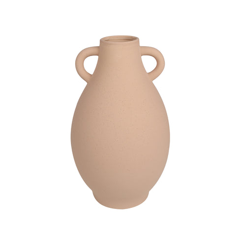 Paola Ceramic Vase Beige 34.5 x 21 x 21cm