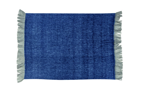 Hamza Faux Mohair Throw With Fringing
