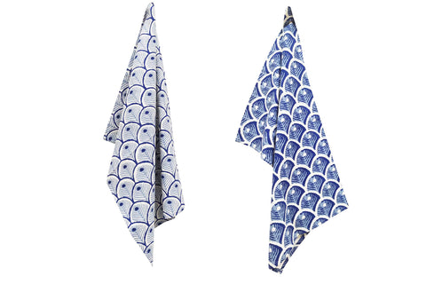 Holmes Cotton Pattern Tea Towel Reverse Print 2Pck