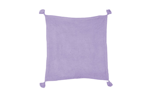 Barnes Chunky Knit Throw With Tassels Lilac