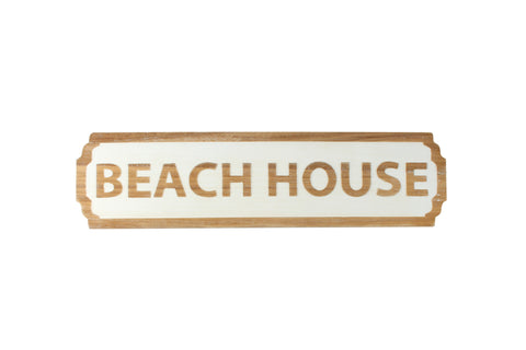 Hemi Wood Beach House Sign 60 x 16cm