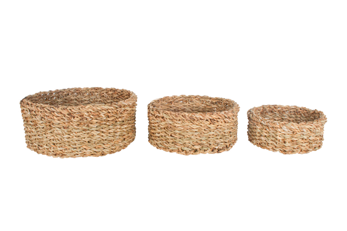 Nambucca Set Of 3 Seagrass Round Basket