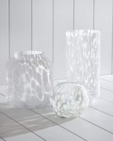 Mia Marble Glass Vase 18 x 17 cm