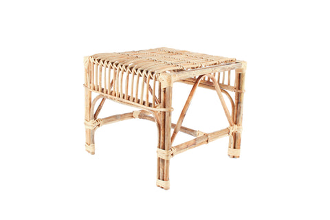 Natural Cane Side Table / Foot Stool 38cm