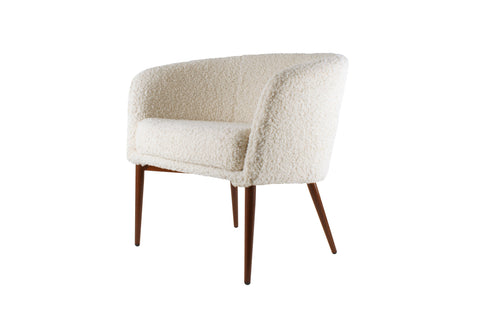 White Faux Sherpa Occasional Chair