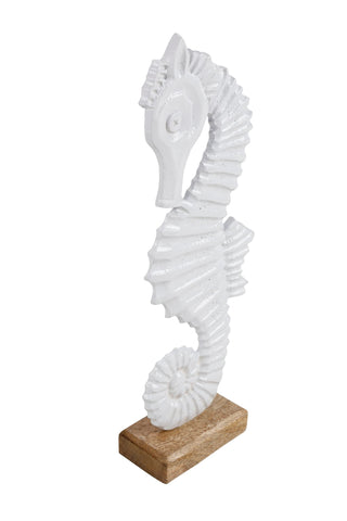 Sea Horse Metal Wooden Ornament 21 x 8 x 4cm