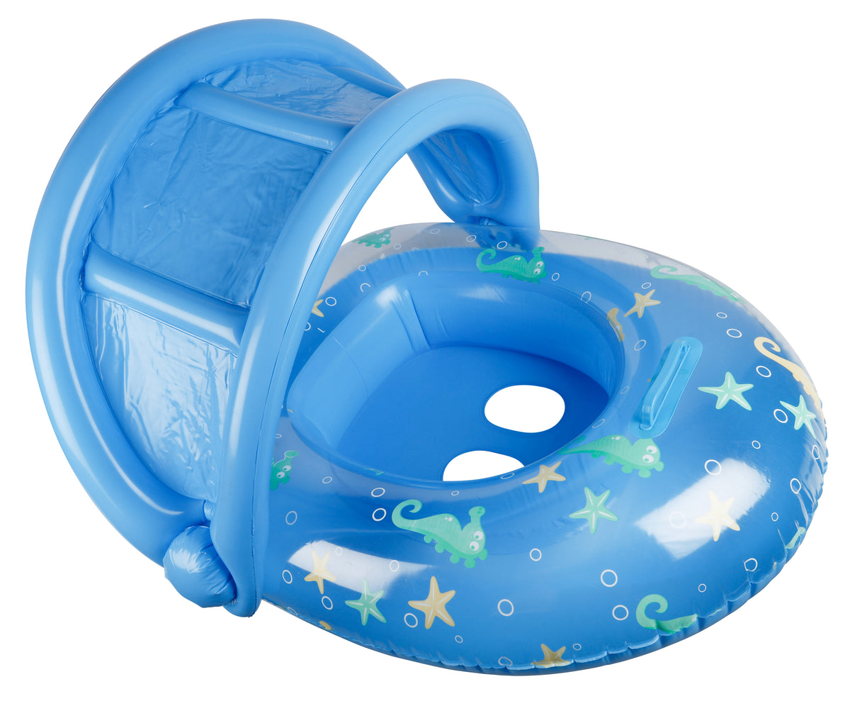 AirTime™ Inflatable Sealife Baby Float with Canopy Blue 