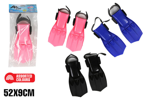 AirTime™ Adjustable Kids Swimming Fins 52x9cm - Pink, Blue or Black