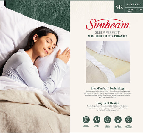 Sunbeam king size electric blanket sale