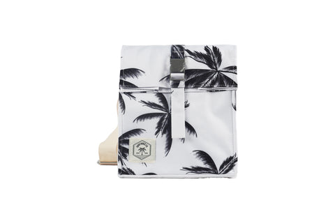 Insulated Lunch Bag with Shoulder Strap - Blush Palm