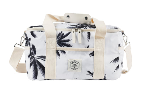 Good Vibes™ 15 Can Deluxe Cooler Bag, Insulated Lining, Removable Shoulder Strap, Storage Pocket - Sorrento Palm