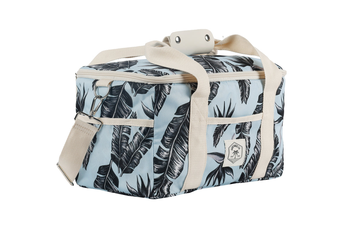 15 Can Deluxe Cooler Bag, Insulated Lining, Removable Shoulder Strap, Storage Pocket - Sorrento Palm