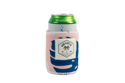 Good Vibes™ Regular Neoprene Can & Stubby Holder - Blush Palm