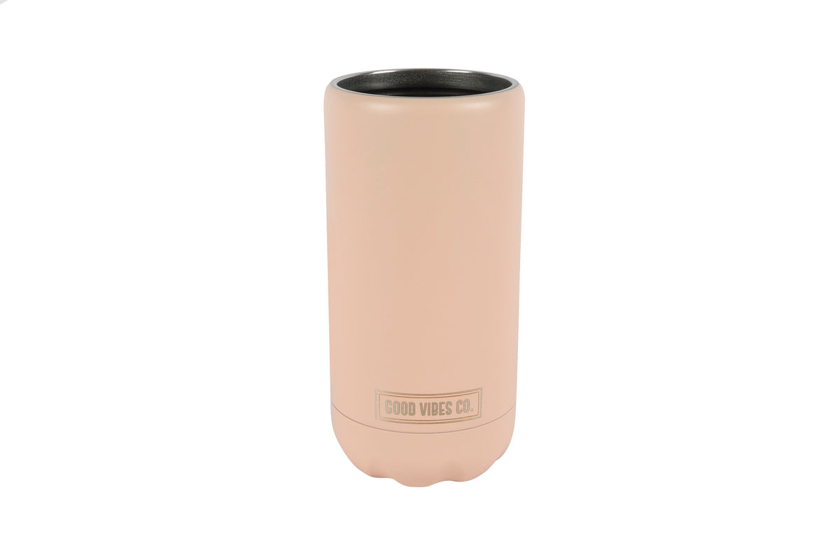 Insulated Double Wall Stainless Steel Skinny Bottle & Can Cooler - Terra Blush