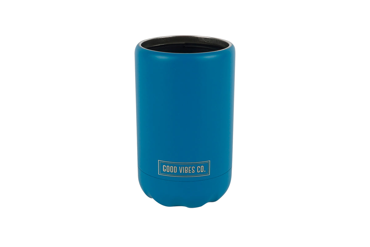 Insulated Double Wall Stainless Steel Regular Bottle & Can Cooler - Peacock Blue